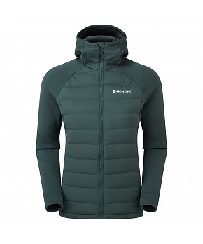 Montane FEM COMPOSITE HOODIE-DEEP FOREST-UK12/M dámská bunda tmavě zelená