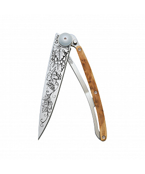 Kapesní nůž Deejo 1CB089 Tattoo 37g juniper wood Grand Cru