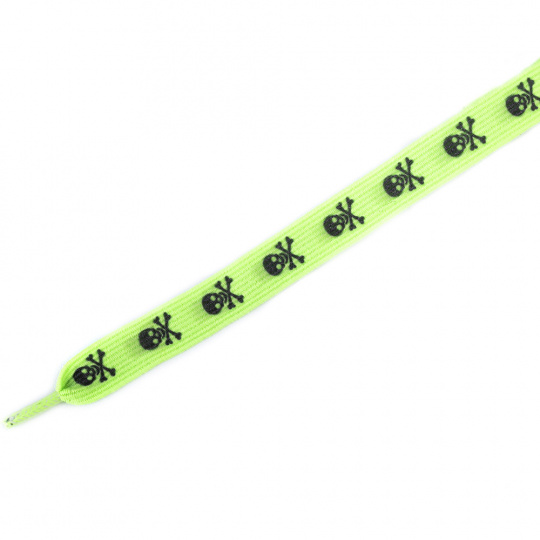 Tobby tkaničky dětské elastické black/neon yellow