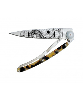 Kapesní nůž Deejo 1CC201 Tattoo 37g dark turtle Yin and Yang