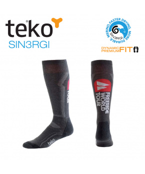 Teko 2712 M3RINO.XC light FWT Ski black lyžařské ponožky Teko 2712 M3RINO.XC light FWT Ski black lyžařské ponožky