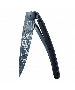 Kapesní nůž Deejo 1GB148 Tattoo Black 37g ebony wood Punk