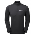 Montane DART THERMO ZIP NECK-BLACK-S pánské tričko černé
