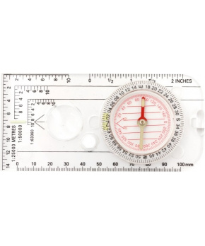 Joker buzola obdelníková s lupou Military Compass