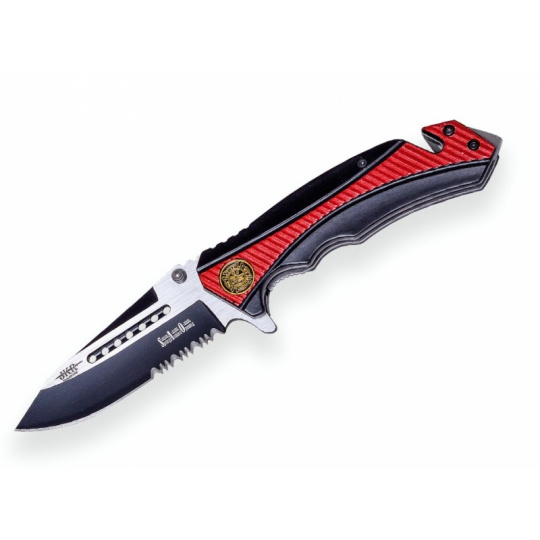 Joker záchranářský nůž SAO red Aluminium Handle s pouzdrem