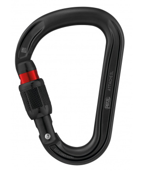 Petzl ATTACHE SCREW LOCK HMS BLACK šroubovací karabina ČERNÁ