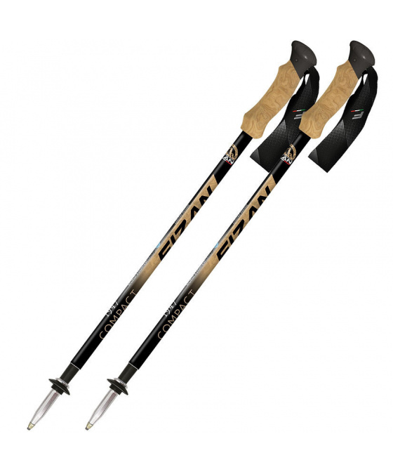 Trekingové hole FIZAN Compact 1947 – ultralehké, teleskopické, 3-dílné