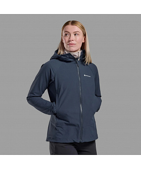 Montane Dámská bunda s kapucí Montane Womens Tenacity Hoodie barva Eclipse Blue velikost UK12/M