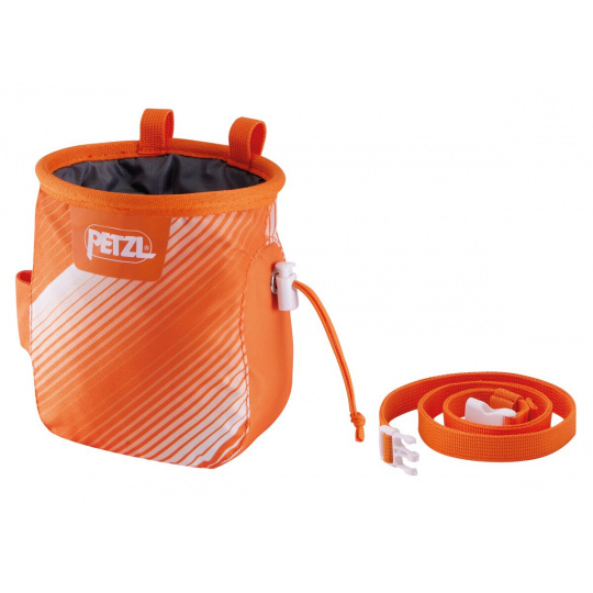 Petzl SAKA ORANGE WHITE pytlík na magnézium oranžový