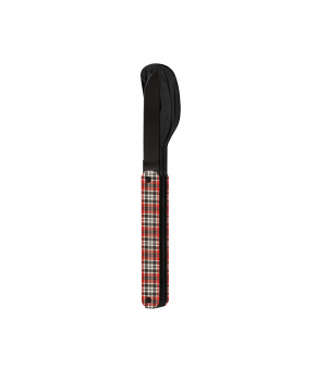 Magnetický příborový set Akinod 12h34 black mirror Red tartan Magnetický příborový set Akinod 12h34 black mirror Red tartan