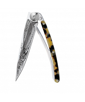 Kapesní nůž Deejo 1AC104 Tattoo Mirror 37g turtle shell Dragonfly