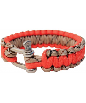 BCB Adventure náramek paracord kov oranžový BCB Adventure náramek paracord kov oranžový