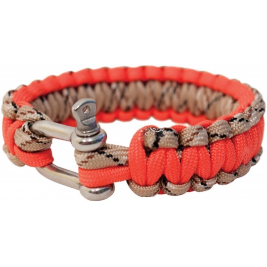 BCB Adventure náramek paracord kov oranžový