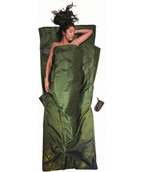 Cocoon spacáková přikrývka olive green hedvábí