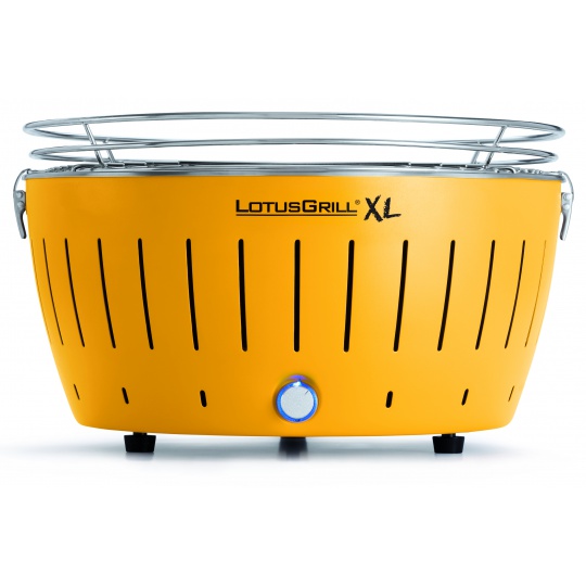 LotusGrill XL Corn Yellow + ZDARMA 1kg dřevěného uhlí LotusGrill + ZDARMA gelový podpalovač LotusGrill + ZDARMA grilovací kleště LotusGrill