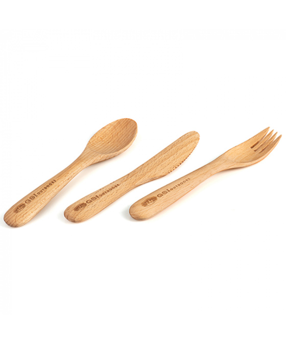Dřevěný Příbor GSI Outdoors Rakau Cutlery Set