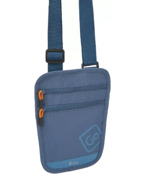 Go Travel skrytá kapsa na krk RFID Passport Pouch blueberry