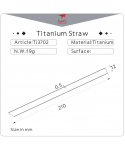 Titanové brčko Keith Titanium Straw 210 mm