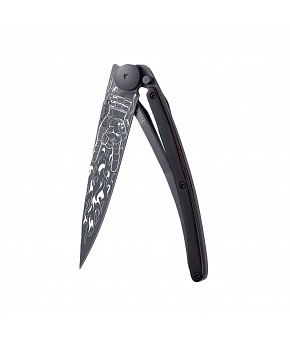 Kapesní nůž Deejo 1GB200 Tattoo Black 37g ebony wood Devil Horns Kapesní nůž Deejo 1GB200 Tattoo Black 37g ebony wood Devil Horns