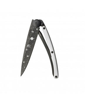 Kapesní nůž Deejo 9GM022 GOLD Tattoo Black 27g 9kt white gold Astro