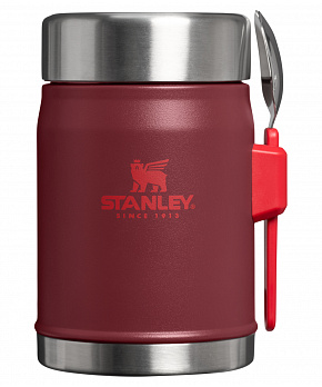 STANLEY Termoska jídelní se lžící/vidličkou The Legendary Classic Food Jar 400 ml/14oz Cranberry