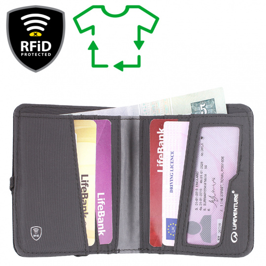 Peněženka Lifeventure RFiD Compact Wallet Recycled