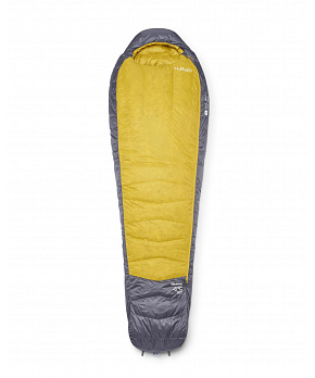 Rab Neutrino -6C / 20F graphene/dark pollen/GDP long | levý zip spacák Rab Neutrino -6C / 20F graphene/dark pollen/GDP long | levý zip spacák