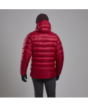 Montane ANTI-FREEZE XT HOODIE-ACER RED-M pánská bunda tmavě červená