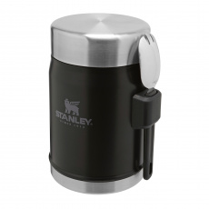 STANLEY Termoska jídelní se lžící/vidličkou The Legendary Classic Food Jar 400 ml/14oz Matte Black Pebble