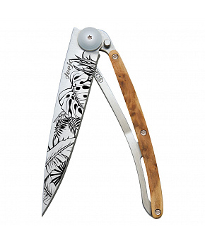Kapesní nůž Deejo 1CB091 Tattoo 37g juniper wood Jungle