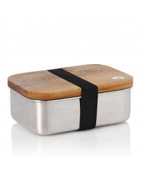AdHoc Svačinová krabička COTTO dřevo a nerezová ocel AdHoc Svačinová krabička COTTO dřevo a nerezová ocel