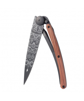 Kapesní nůž Deejo 1GB125 Tattoo Black 37g coralwood Mandala