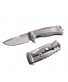Kapesní nůž LionSteel SR22 G čepel ocel Sleipner,titanová rukojeť,pouzdro