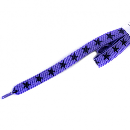 Tobby tkaničky dětské elastické stars black/violet