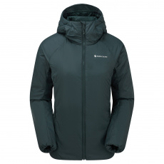 Montane FEM RESPOND HOODIE-DEEP FOREST-UK10/S dámská bunda s kapucí tmavě zelená