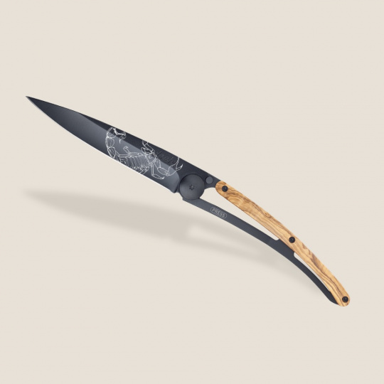Deejo 1GB184 Tattoo Black 37g, olive wood,Scorpio
