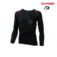 Duras Honzík dětské triko merino černá+rudý šev
