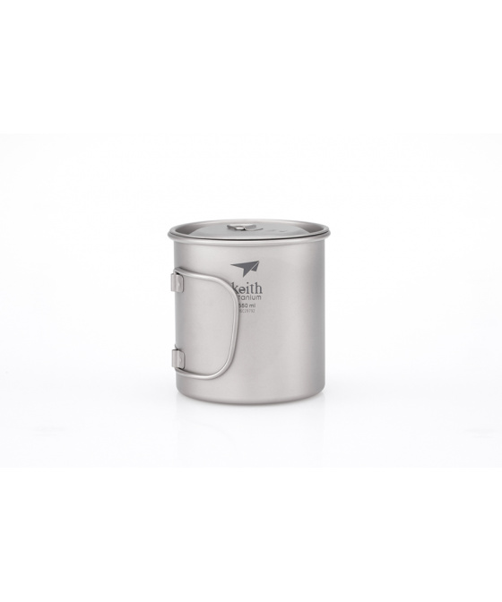 Titanový hrnek s víčkem Keith Mug 550 ml.