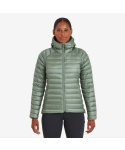 Montane FEM ANTI-FREEZE HOODIE-PALE SAGE-UK14/L dámská bunda šedozelená