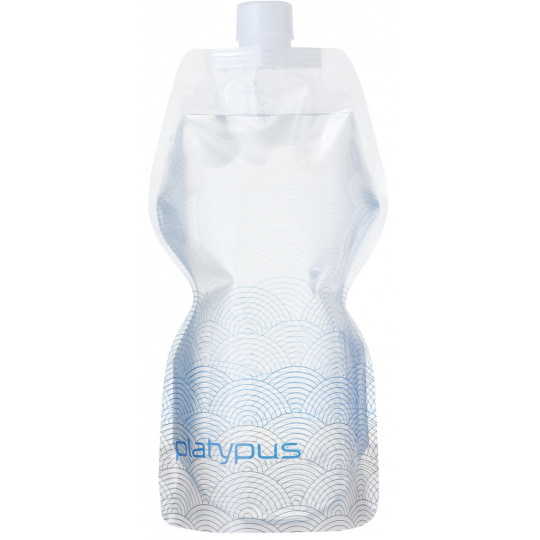 Platypus SOFTBOTTLE 1,0L Waves Closure láhev průhledná modré vlny