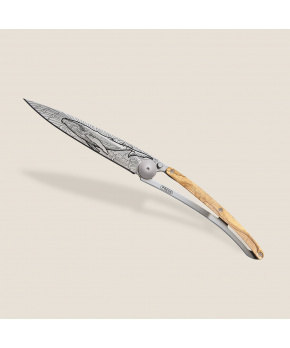 Kapesní nůž Deejo 1CB074 Tattoo 37g olive wood Whale Kapesní nůž Deejo 1CB074 Tattoo 37g olive wood Whale