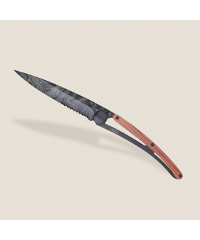 Kapesní nůž Deejo 1GB510 Tattoo Serration Black 37g coralwood Topography