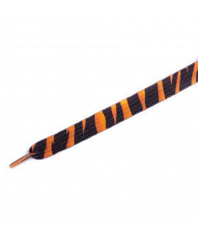 Dětské elastické tkaničky Tobby ploché zebra black/orange