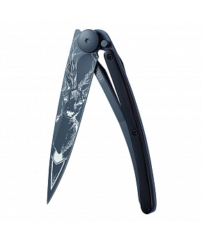 Kapesní nůž Deejo 1GB123 Tattoo Black 37g ebony wood Deer
