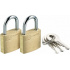Go Travel sada mosazných zámků 20 mm s klíčky