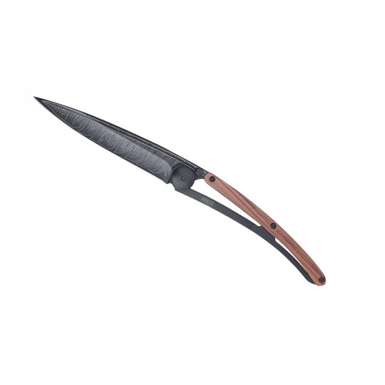 Deejo 1GB102 Black tattoo 37g, coralwood, Feather