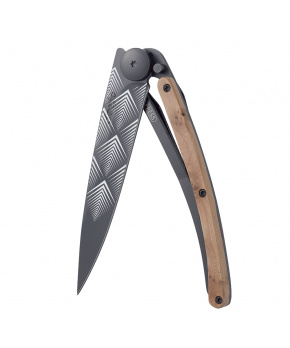 Kapesní nůž Deejo 1GB105 Tattoo Black 37g juniper wood Art Déco
