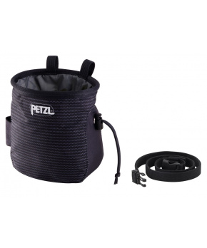 Petzl SAKA CHALK STRIPES pytlík na magnézium pruhovaný černý Petzl SAKA CHALK STRIPES pytlík na magnézium pruhovaný černý