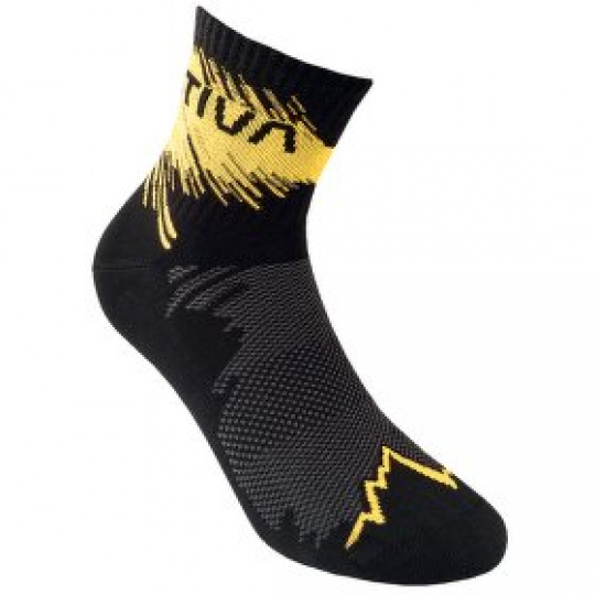 Ponožky La Sportiva Trail Running Socks Black/Yellow_999100