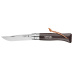 Nůž Opinel VRN°08 Inox Dark Brown + kožený provázek